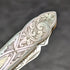 1910 British Antique White Pearl Shell Handle Pure Silver Engraving Blade Folding Pen Knife